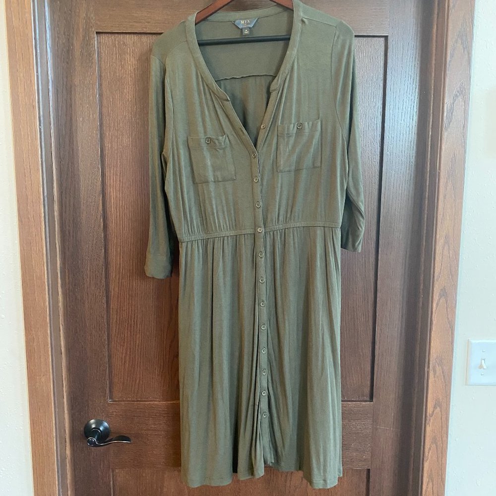 MIx by 41 Hawthorn 1X green mini dress